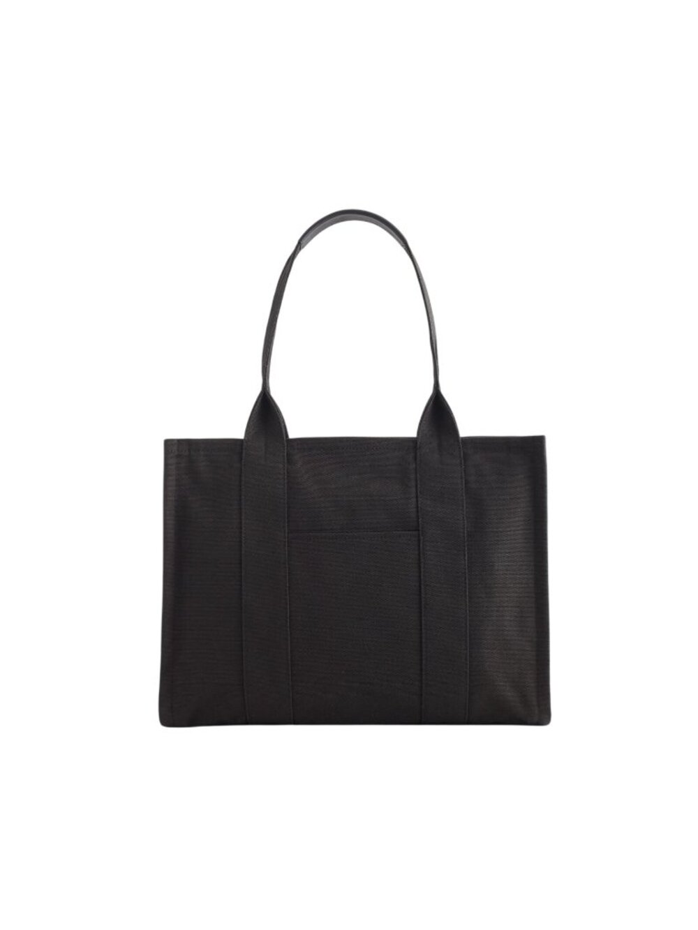 Quince Organic Canvas Large Tote Black w/ Shoulder Straps 12x16.5x7" NWT